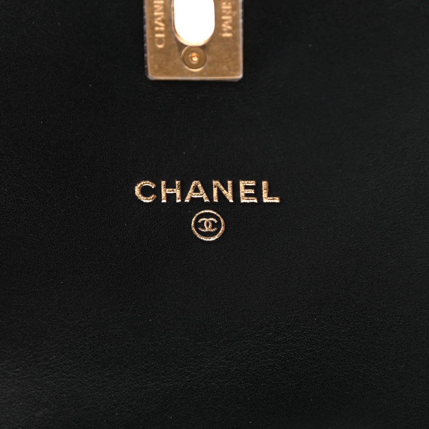 Chanel Calfskin Quilted Coco Mail Clutch With Chain Black 6 of 12