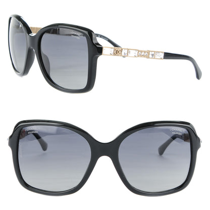 Chanel Baguette Crystal Polarized Square Sunglasses 5308-B Black 1 of 6