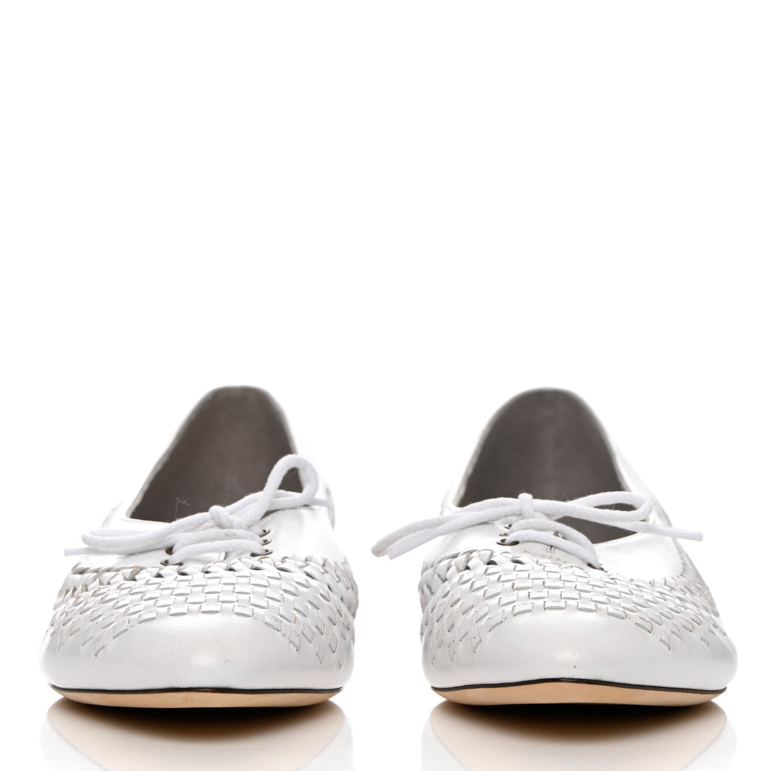 Saint Laurent Calfskin Flats 39 White 2 of 12
