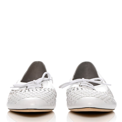 Saint Laurent Calfskin Flats 39 White 2 of 12
