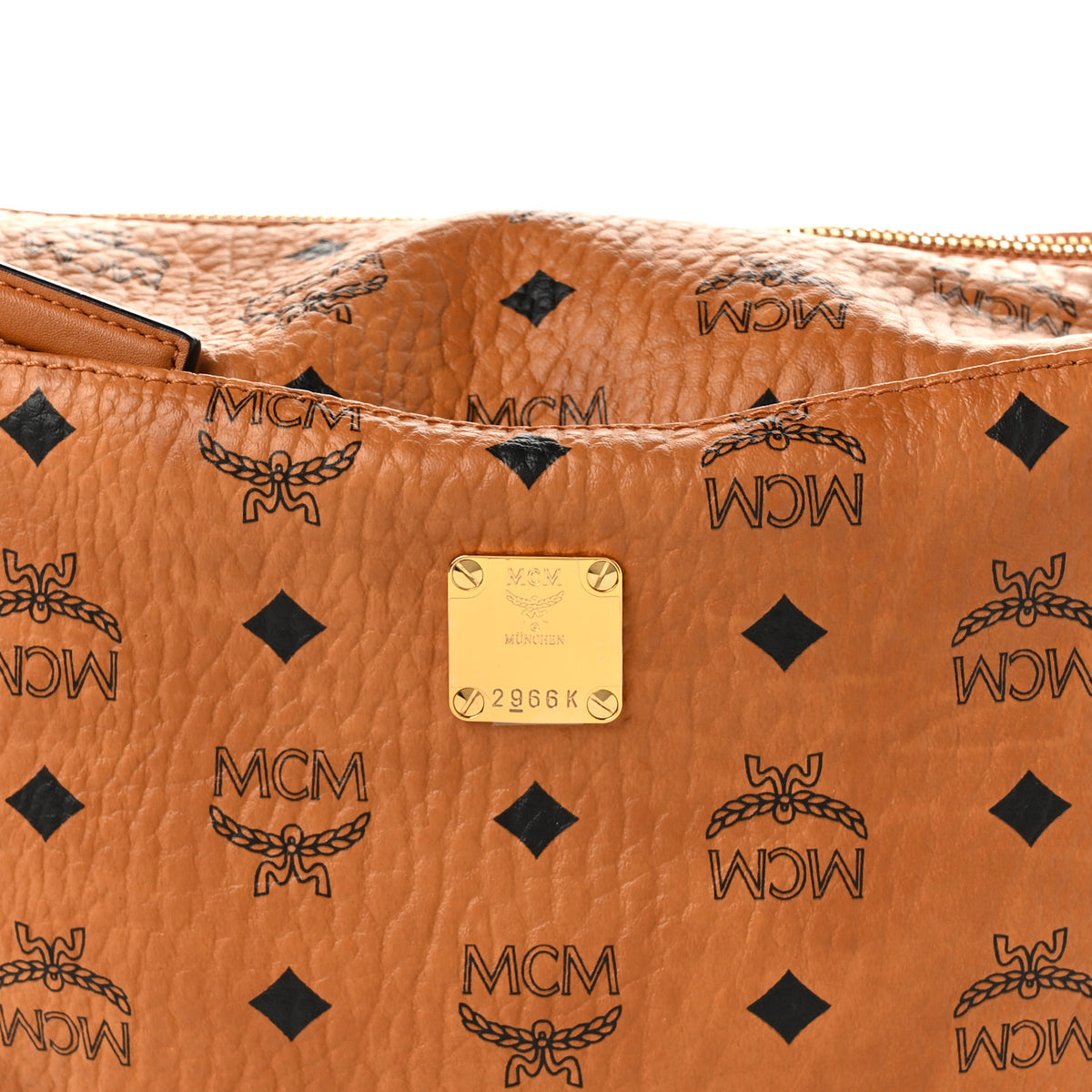 MCM Visetos Stark Belt Bag Cognac 7 of 9