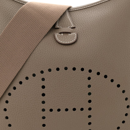 Hermes Taurillon Clemence Evelyne III PM Etoupe 8 of 11