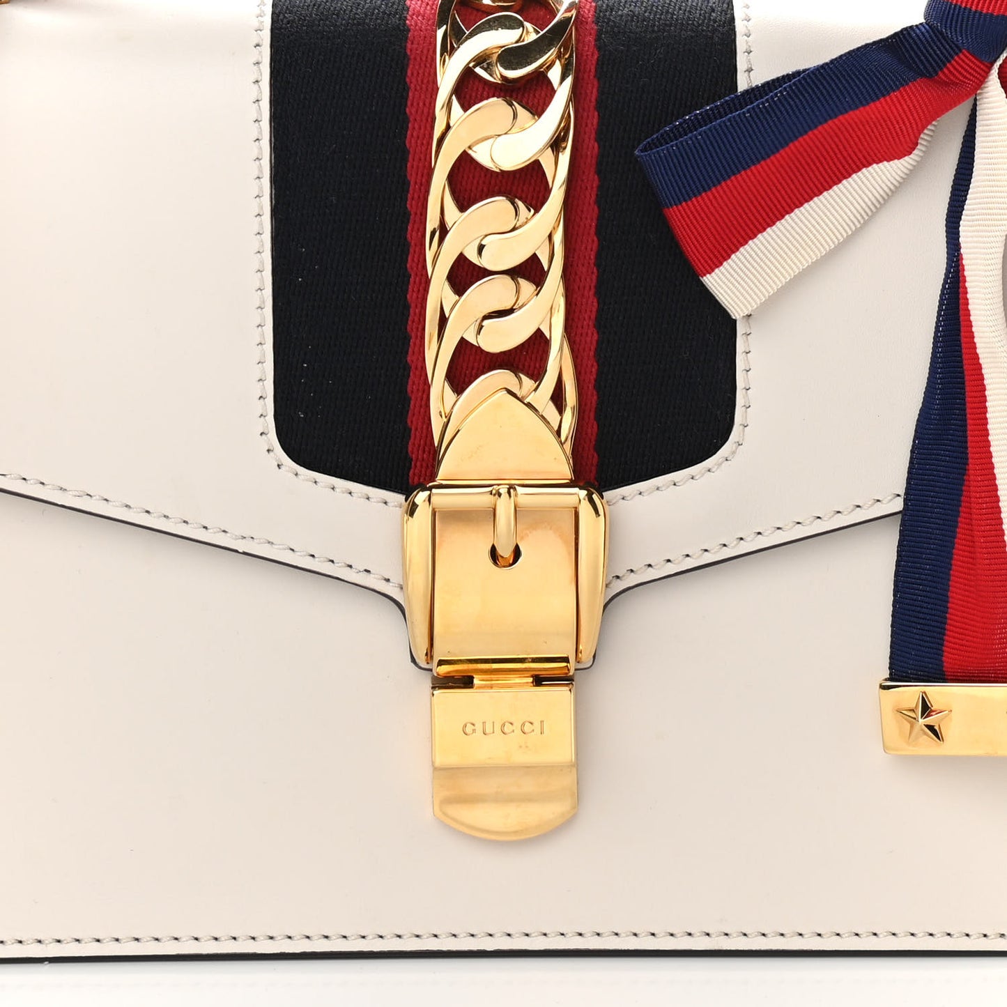 Calfskin Small Sylvie Shoulder Bag Off White