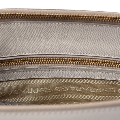 Prada Saffiano Lux Colorblock Medium Galleria Double Zip Tote Pomice Talco 12 of 12