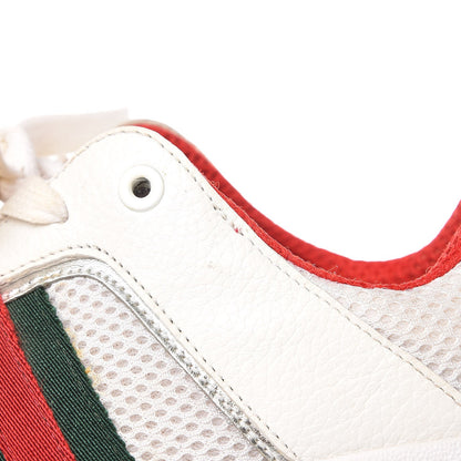 Gucci Calfskin Air Mesh Web Sneakers 36 White 12 of 16