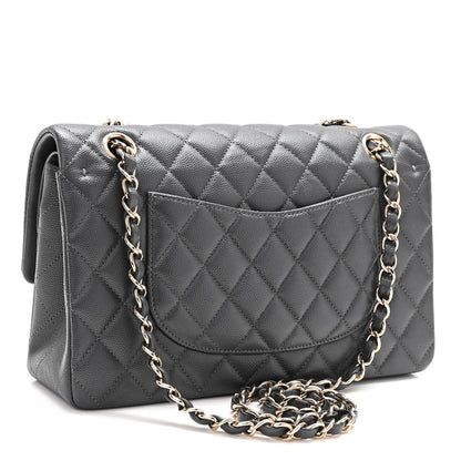 Chanel Caviar Quilted Medium Double Flap Dark Grey 3 of 11