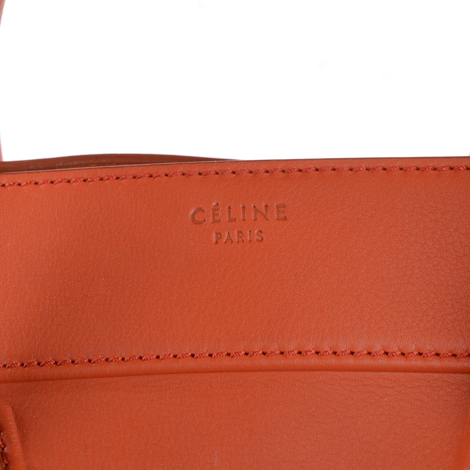 Celine Supple Calfskin Large Phantom Luggage Orange 6 of 8