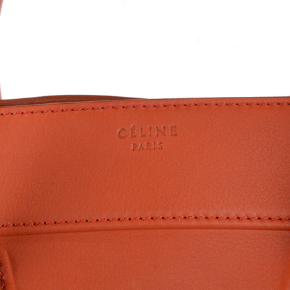 Celine Supple Calfskin Large Phantom Luggage Orange 6 of 8