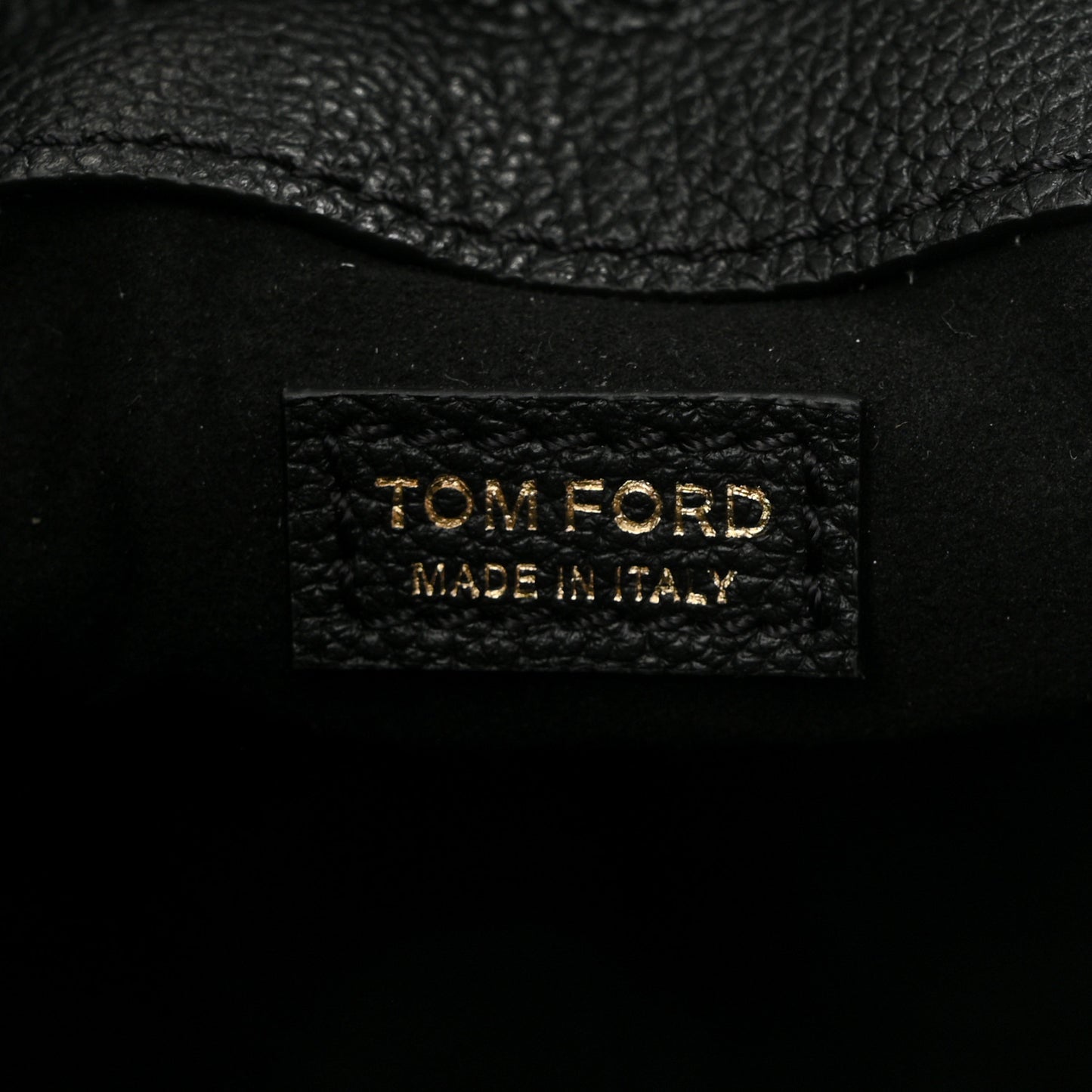 Grained Calfskin Mini TF Hobo Black