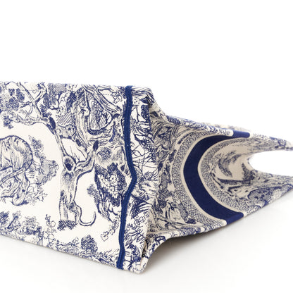 Christian Dior Canvas Embroidered Large Dioriviera Toile De Jouy Book Tote Blue 10 of 10