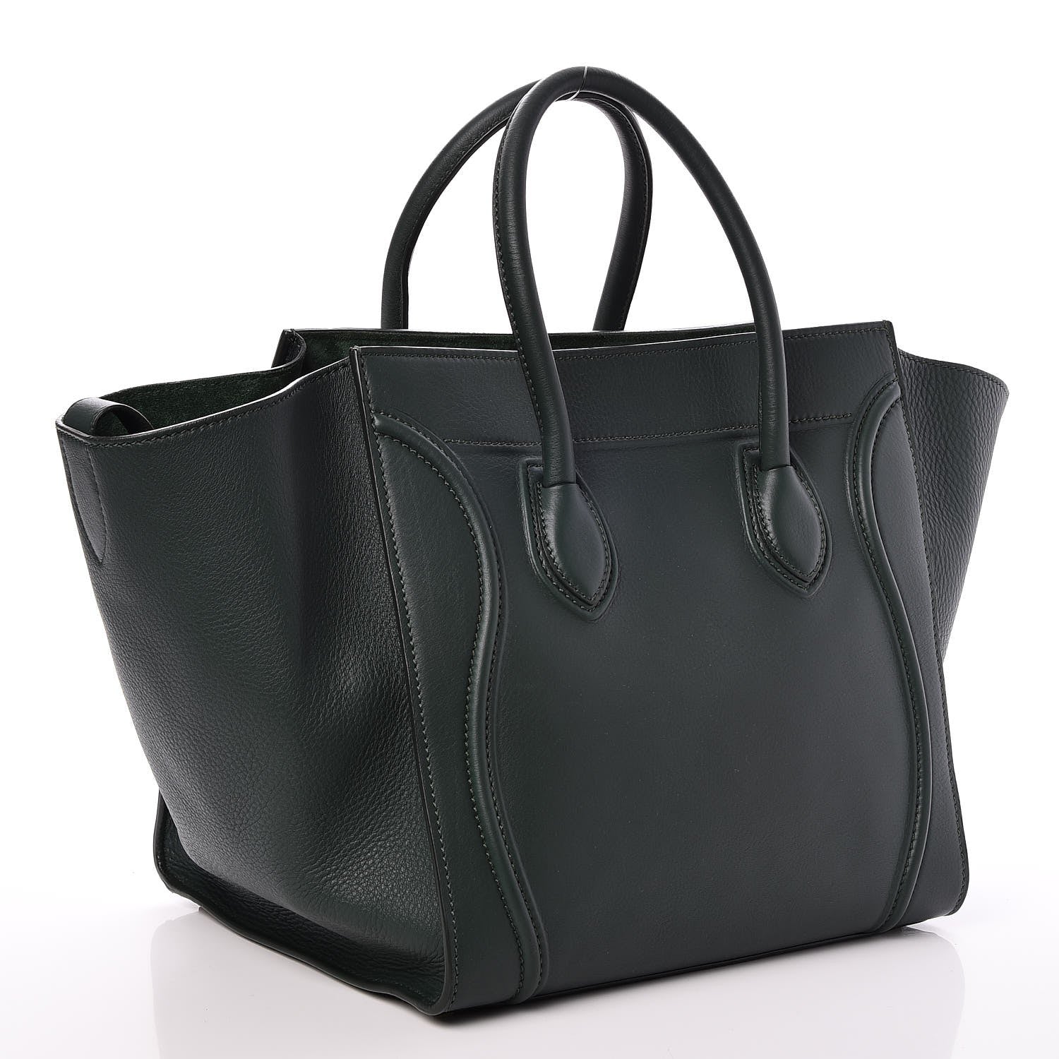 Celine Supple Calfskin Medium Phantom Luggage Emerald 3 of 7