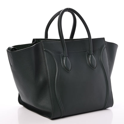 Celine Supple Calfskin Medium Phantom Luggage Emerald 3 of 7