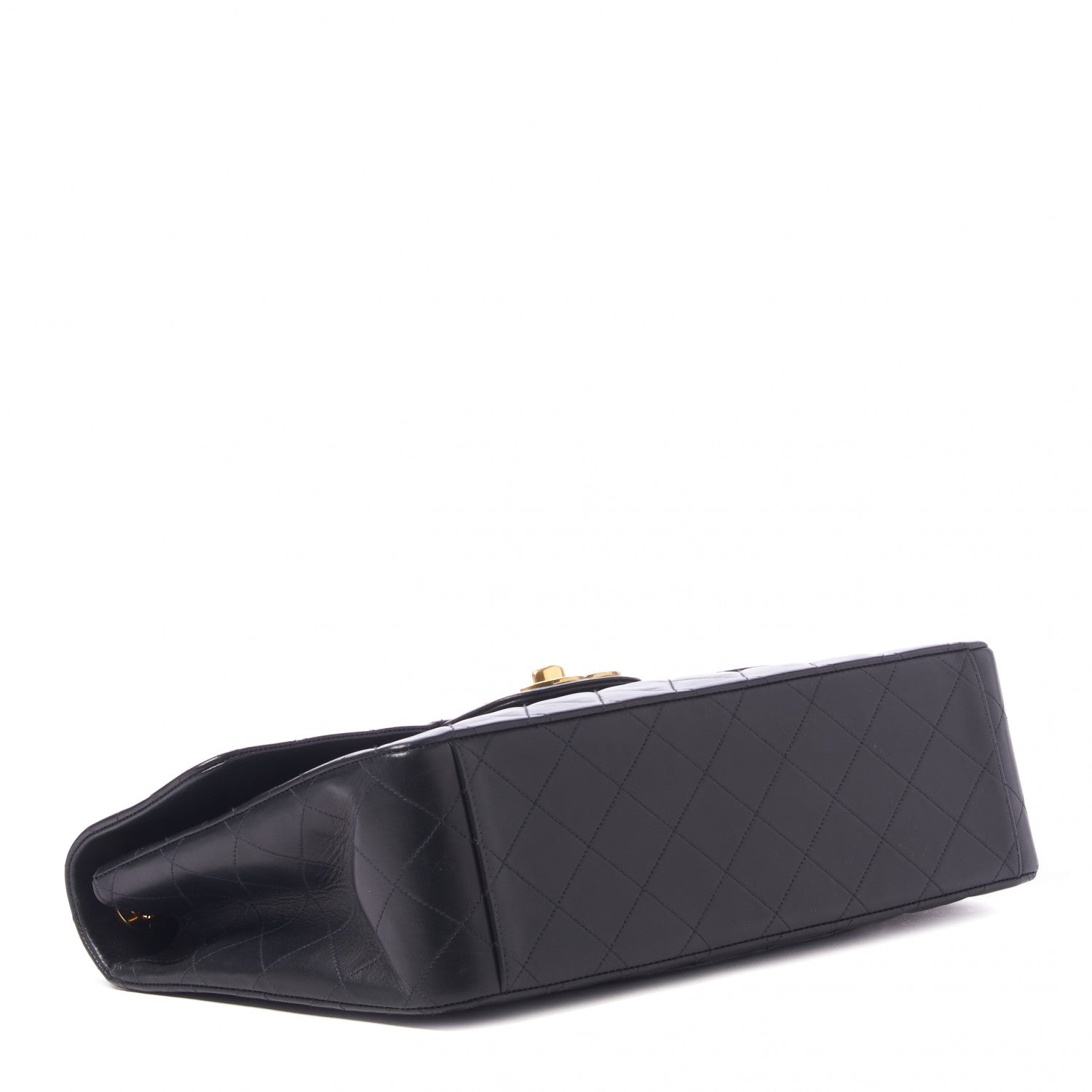 Chanel Lambskin Quilted XL Jumbo Single Flap Black 4 of 10