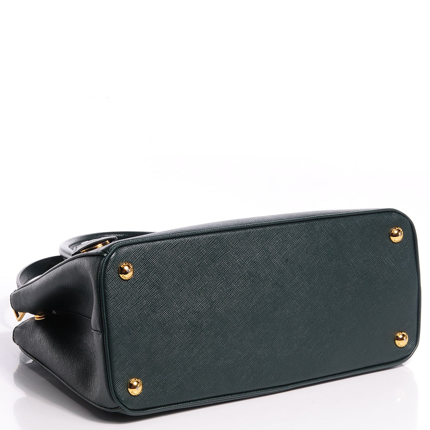 Saffiano Lux Small Double Zip Tote Smeraldo