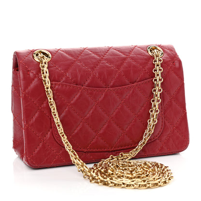 Chanel Aged Calfskin Quilted 2.55 Reissue Mini Flap Red 3 of 10