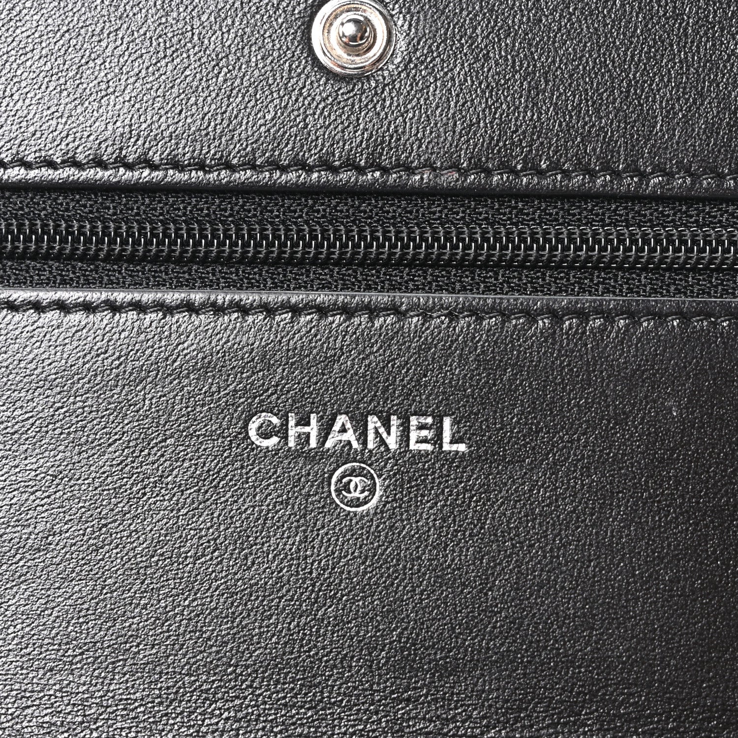 Chanel Lizard Wallet on Chain WOC Black 6 of 11