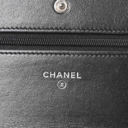 Chanel Lizard Wallet on Chain WOC Black 6 of 11