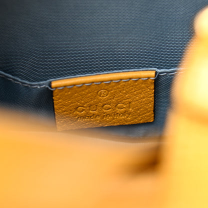 Gucci Textured Calfskin Garden Bat Vertical Shopping Tote Yellow 7 of 11