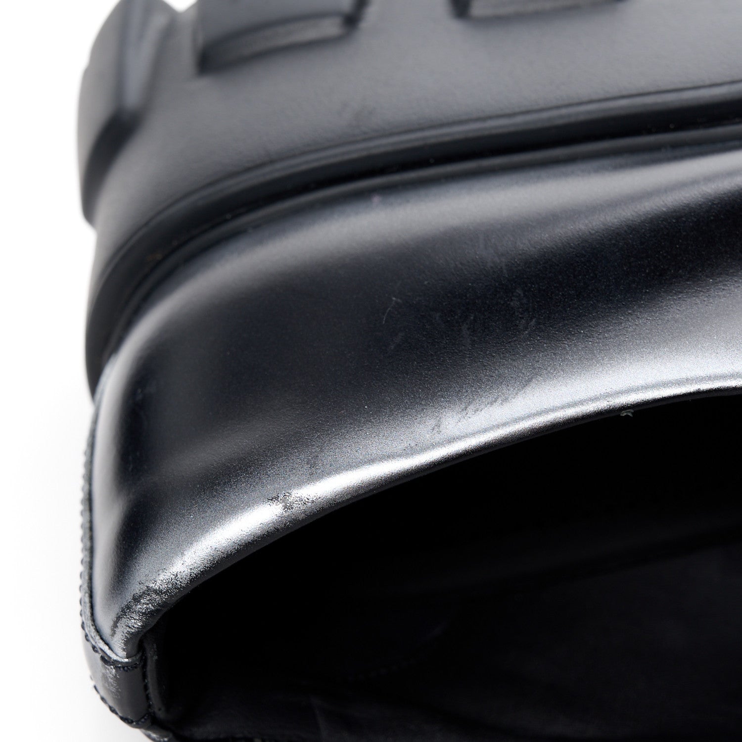 Prada Spazzolato Rois Triangle Monolith 55mm Loafers 39.5 Black Argento 10 of 11