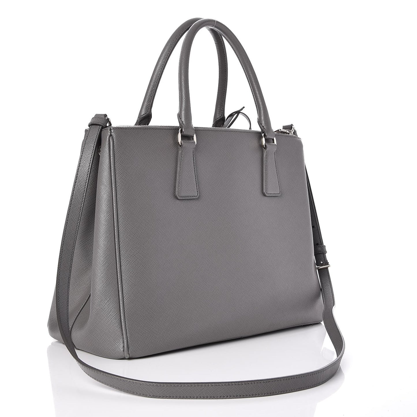 Saffiano Medium Galleria Double Zip Tote Marmo