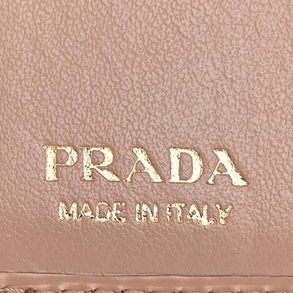 Prada Vitello Move Tri-Fold Compact Wallet Cammeo 6 of 12