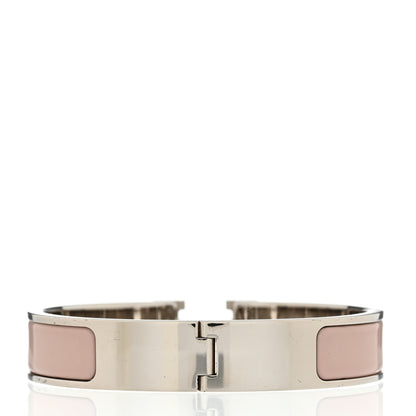 Hermes Enamel Narrow Clic Clac H Bracelet PM Rose Poudre 3 of 4