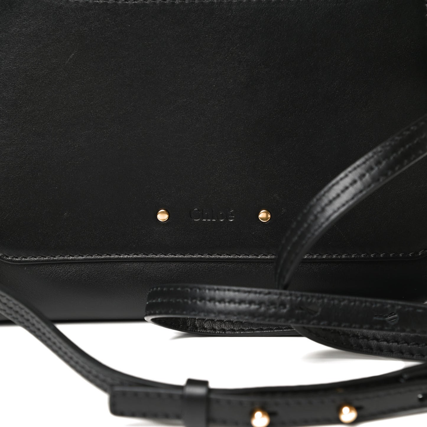 Shiny Calfskin Mini Annie Shoulder Bag Black