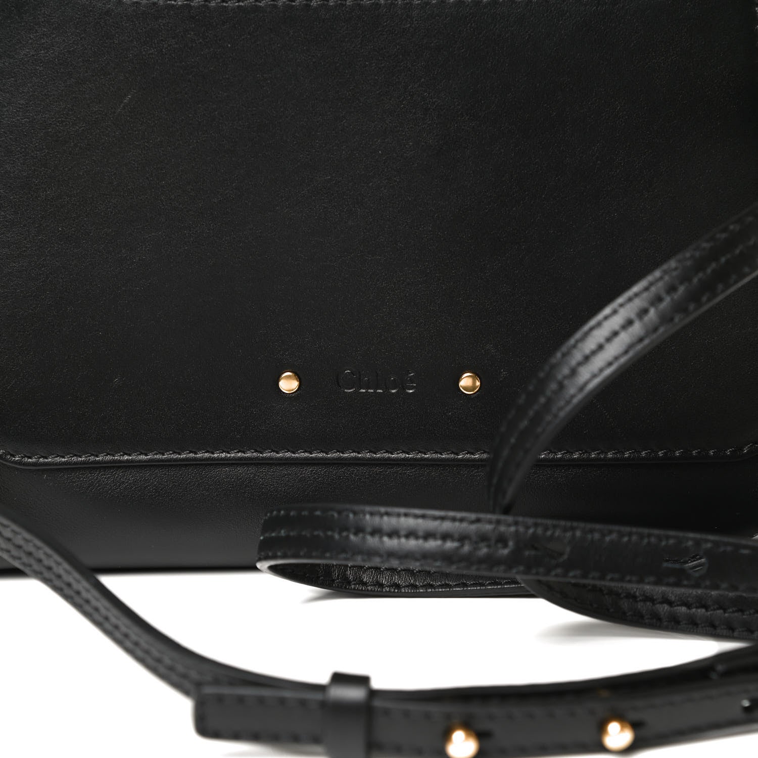 Chloe Shiny Calfskin Mini Annie Shoulder Bag Black 9 of 11