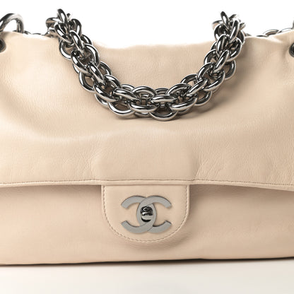 Chanel Lambskin Medium Soft and Chain Flap Beige 8 of 14