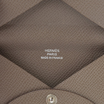 Hermes Epsom Calvi Card Case Etoupe 6 of 8