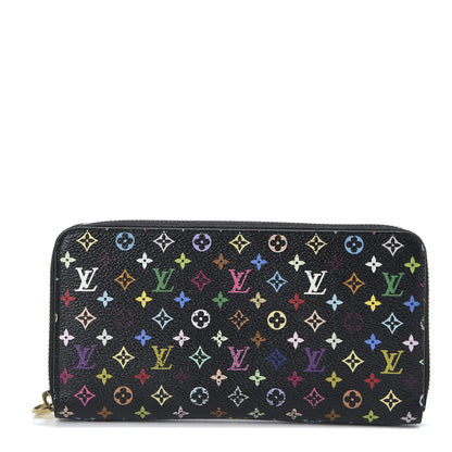 Louis Vuitton Monogram Multicolor Zippy Wallet Black Violet 1 of 8