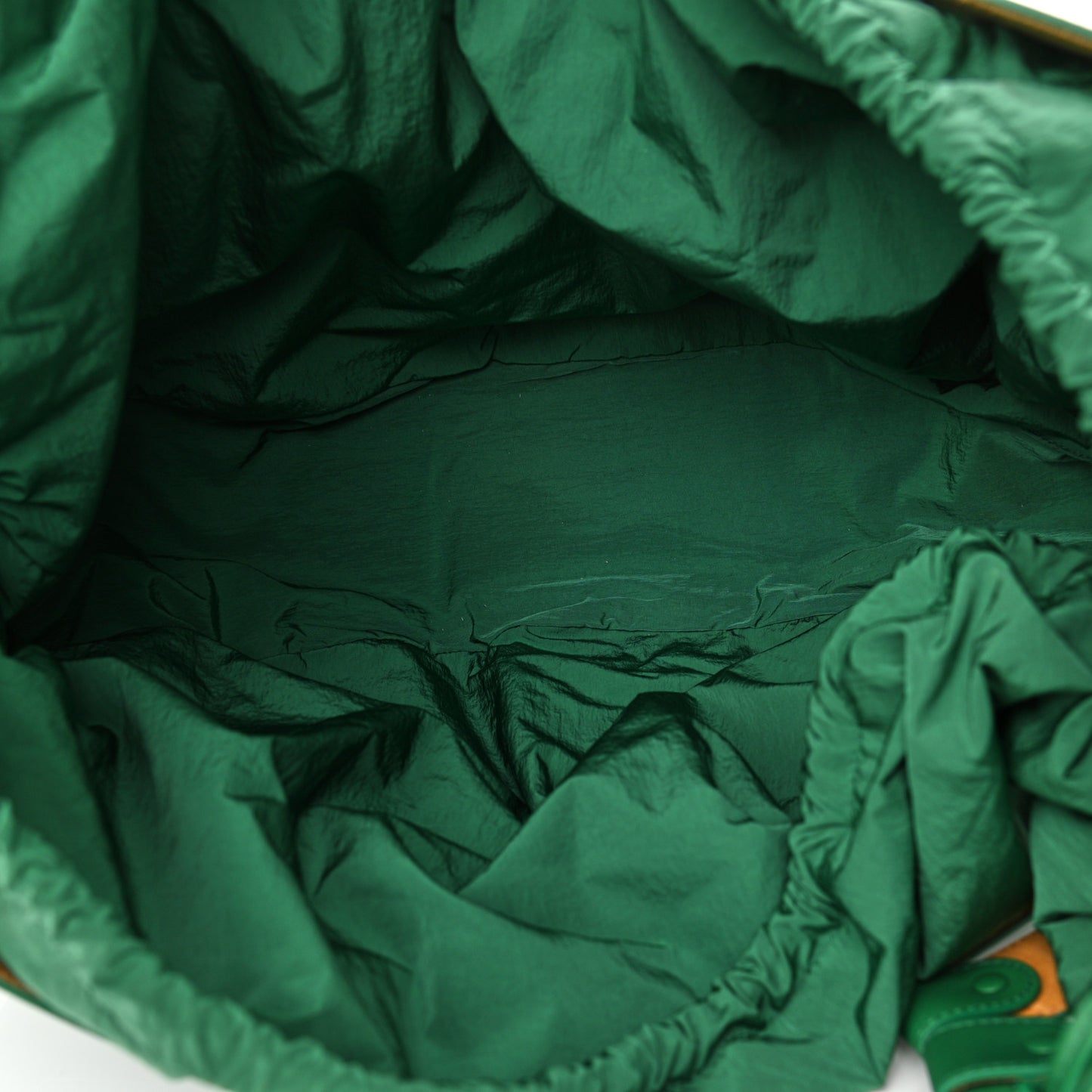 French Calfskin Large Shell Bag Racing Green