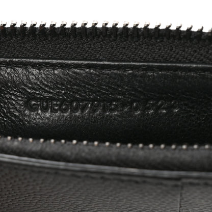 Saint Laurent Monogram Grain de Poudre 5 Fragments Zip Pouch Card Holder Black 7 of 9