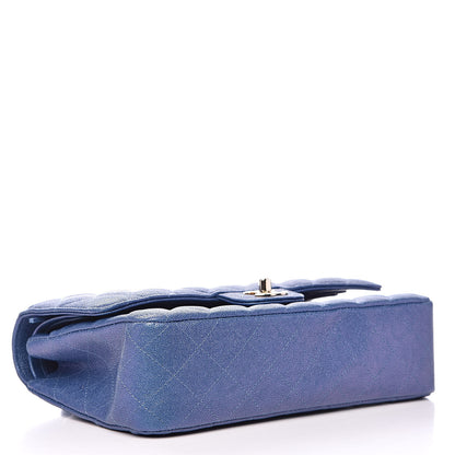 Chanel Iridescent Caviar Quilted Medium Double Flap Dark Blue 4 of 12