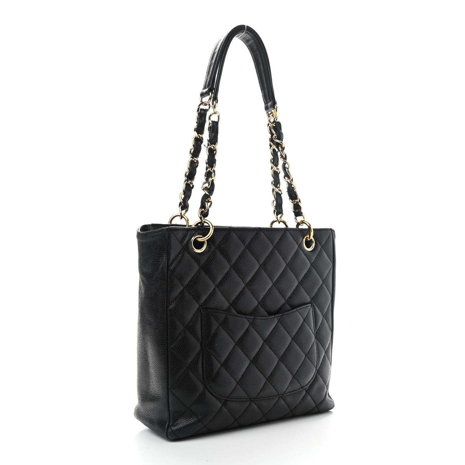 Chanel Caviar Quilted Petit Shopping Tote PST Black 3 of 17
