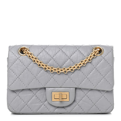Chanel Aged Calfskin Quilted 2.55 Reissue Mini Flap Grey 1 of 8
