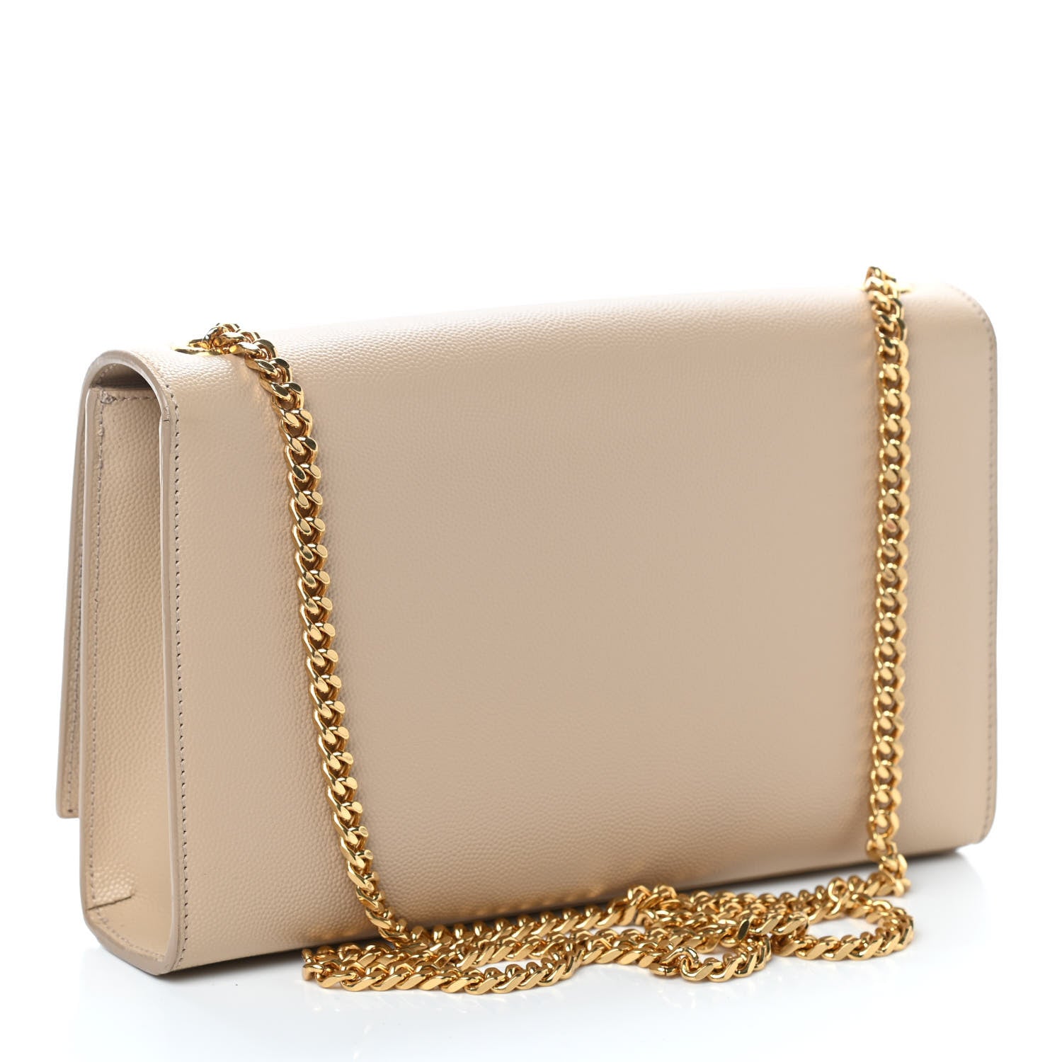 Saint Laurent Grain De Poudre Medium Monogram Kate Satchel Nude Powder 3 of 9