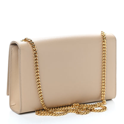 Saint Laurent Grain De Poudre Medium Monogram Kate Satchel Nude Powder 3 of 9