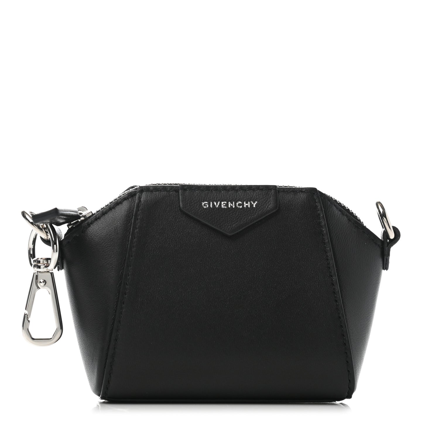 Lambskin Baby Antigona with Chain Black