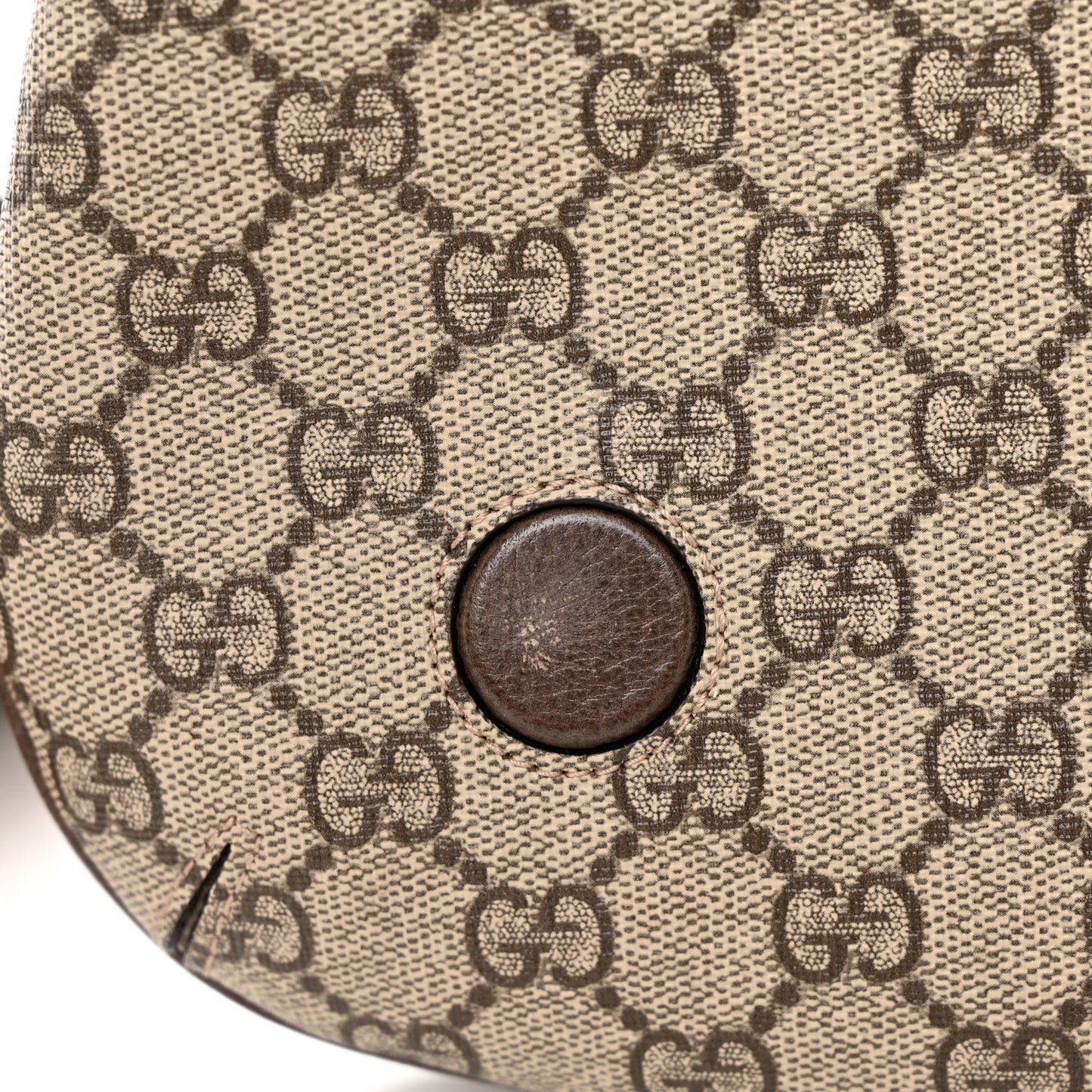GG Supreme Monogram Textured Dollar Calfskin Web Medium Blondie Top Handle Shoulder Flap Bag Beige Ebony New Acero