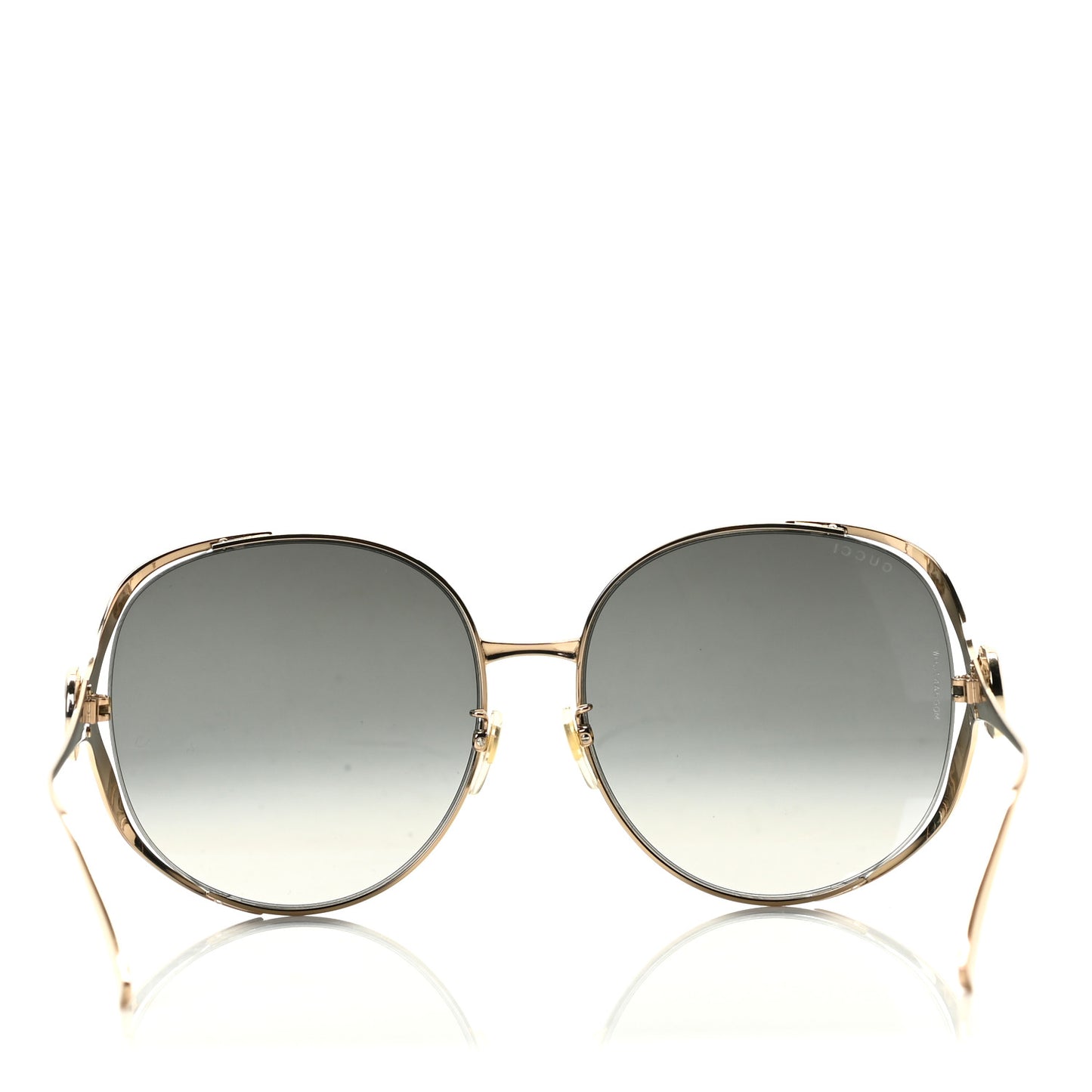 Metal Oversized Round Frame GG0225S Sunglasses Gold