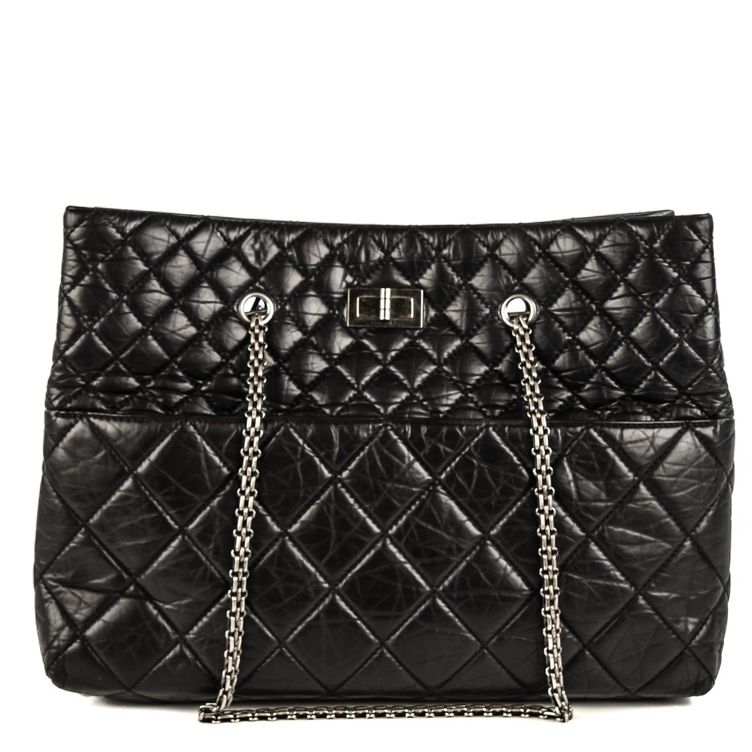 Chanel Aged Calfskin Reissue 2.55 Tote Black 1 of 7