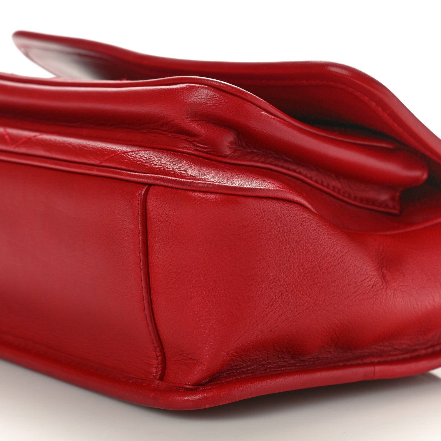 Saint Laurent Crinkled Calfskin Matelasse Monogram Baby Niki Chain Satchel Rouge Eros 11 of 11