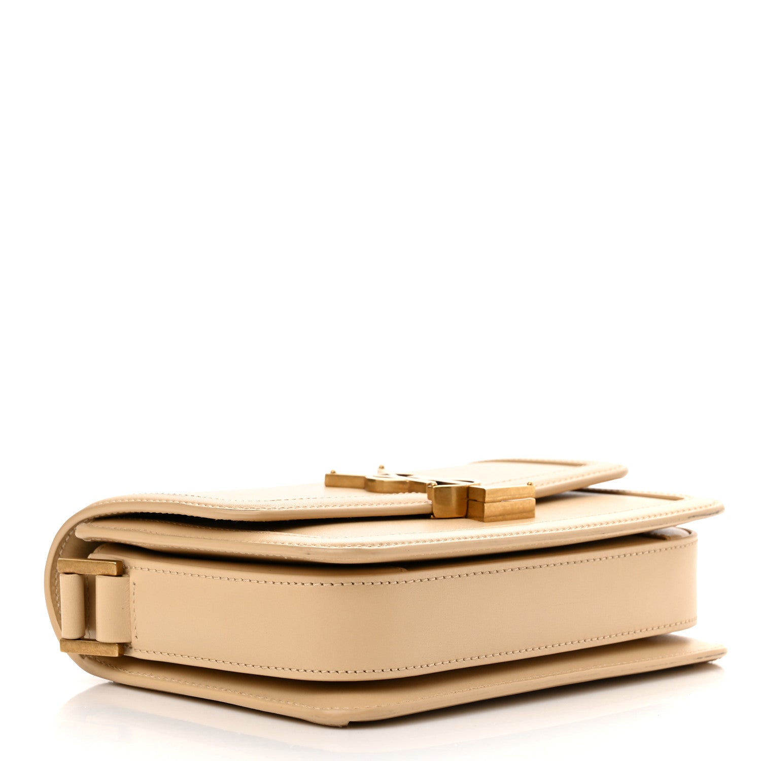 Saint Laurent Smooth Calfskin Small Solferino Satchel Ivory Natural 4 of 16