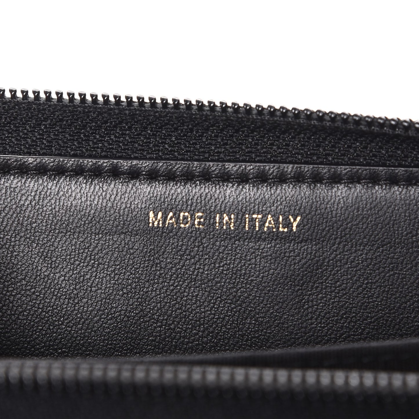 Lambskin Quilted Small Boy Zip Around Wallet Black