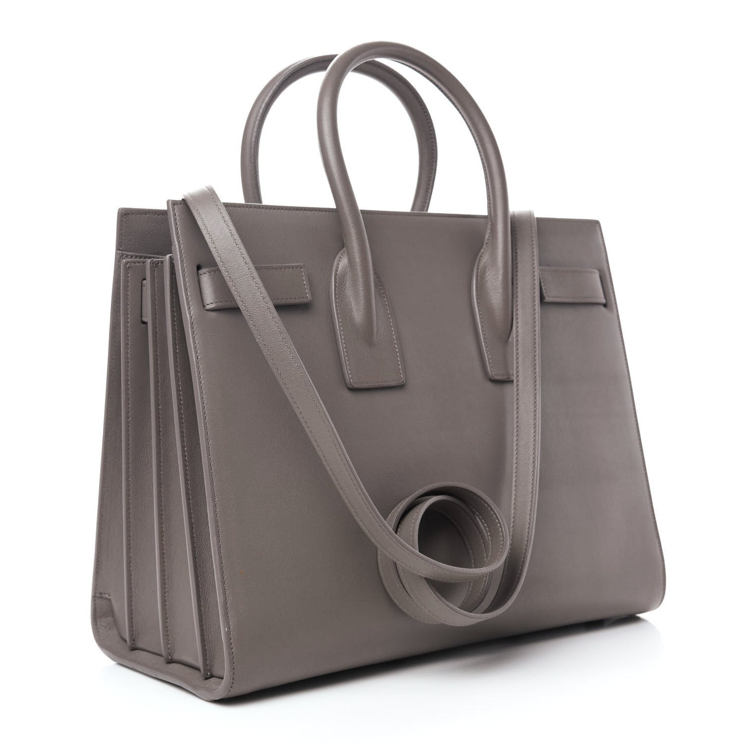 Grained Calfskin Small Sac De Jour Fog
