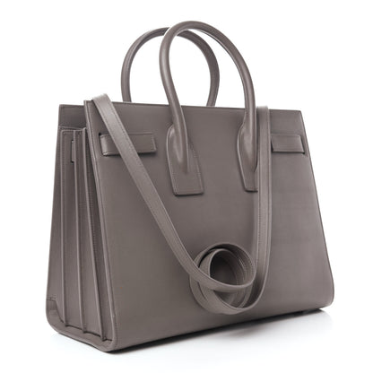 Saint Laurent Grained Calfskin Small Sac De Jour Fog 3 of 20