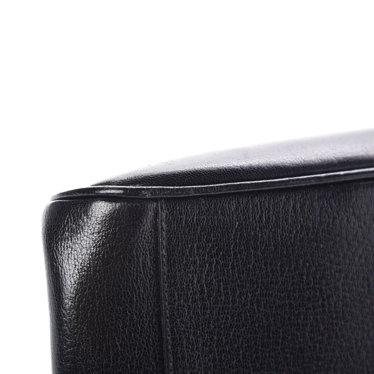 Goatskin Top Lock Bag Nero Black