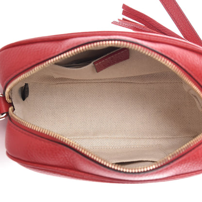 Gucci Pebbled Calfskin Small Soho Disco Bag Tabasco Red 5 of 13