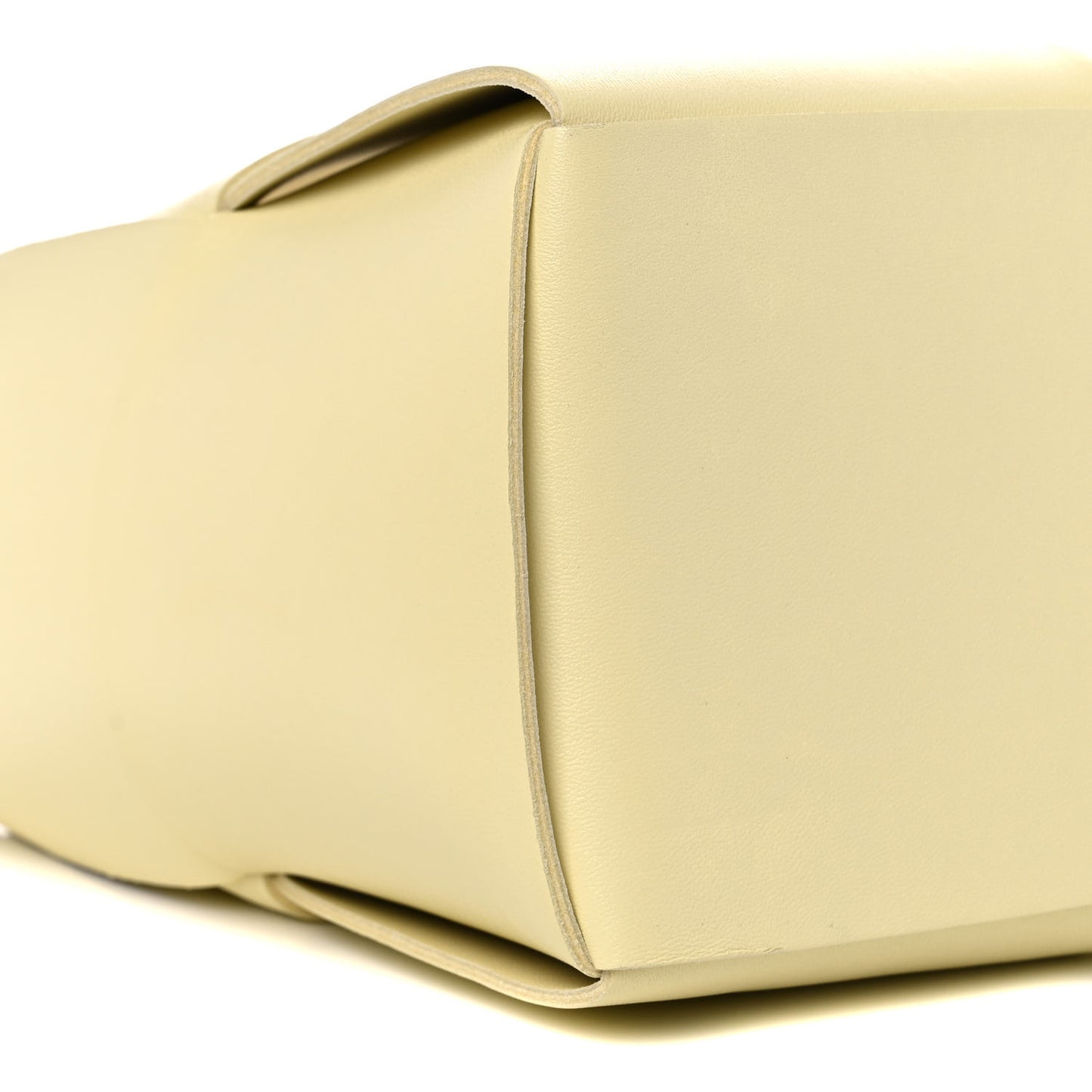Grained Calfskin Intrecciato Small Arco Tote Ice Cream